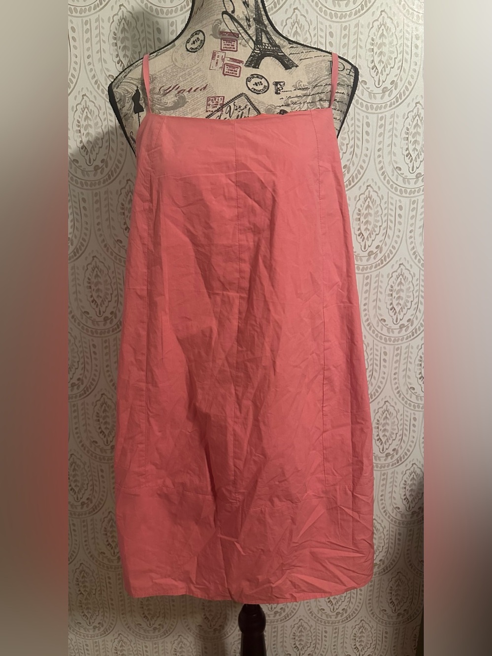 Amazon Coral Mini Dress with Spaghetti Straps